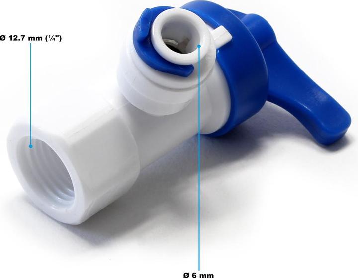 Actual product image Naturewater Osmosis water tap adapter 12.5 mm IG Storage tank Tank valve Bypass