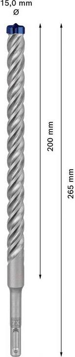 Actual product image Bosch Professional Zubehör EXPERT SDS plus-7X hammer drill, 15 x 200 x 265 mm (15.0 millimetres)