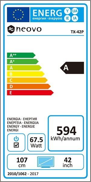 Label énergétique AG neovo TX-42P (1920 x 1080 pixels, 42.02")