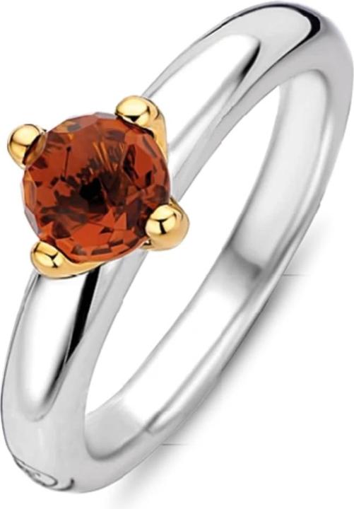 Ti Sento Milano Ring cognac bicolor 12126CO (56, 925 Silber)