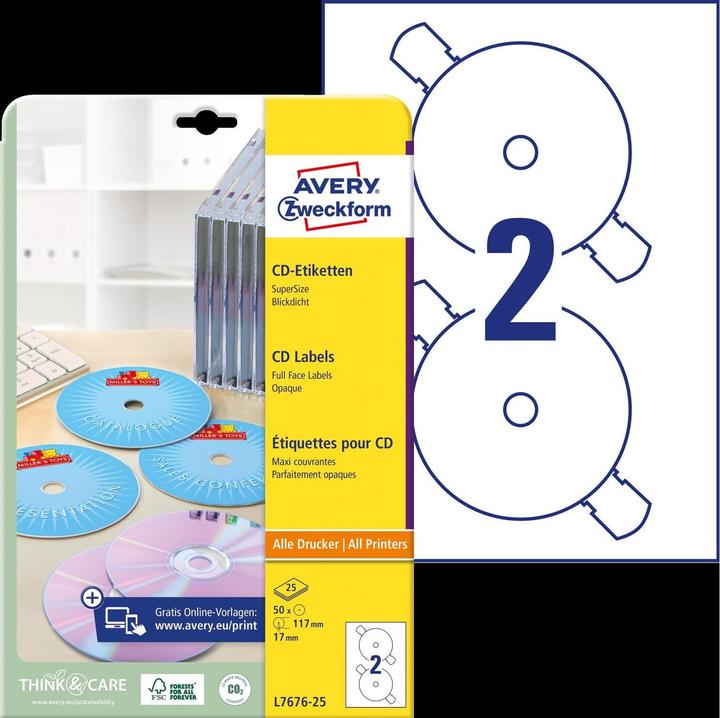 Avery CD-Etiketten SuperSize