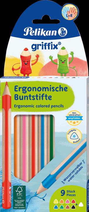 Produktbild Pelikan Buntstift Griffix 9 Farben (Gemischt, Assorted colours, 9 x)