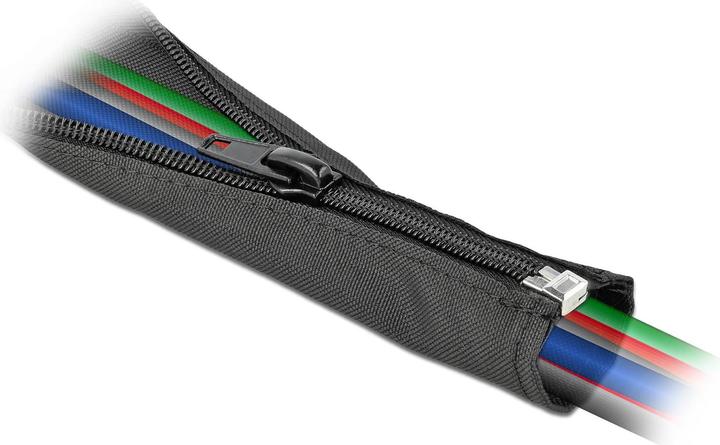 Immagine prodotto Delock Guaina per cavi 1 m x 35 mm, con cerniera Nero (Tubo cavi, 100 cm)