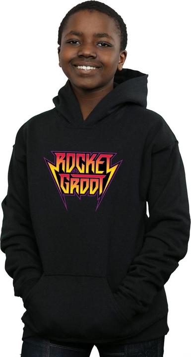 Guardians Of The Galaxy Vol. 2 Rocket And Groot Metal Logo Kapuzenpullover Jungen (140, 146)