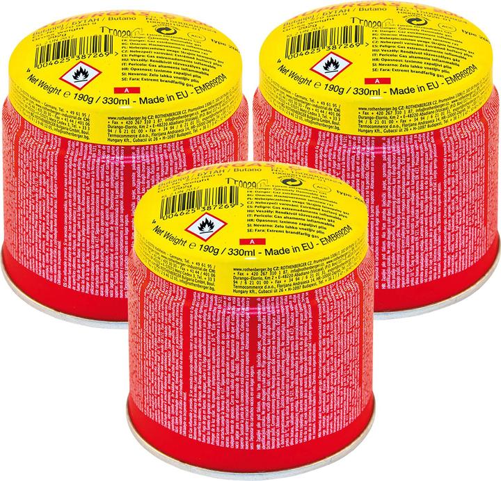 Image du produit Rothenberger Cartouche de gaz, lot de 3, 190g /330ml par cartouche