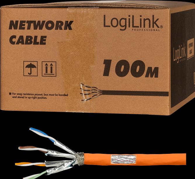 Produktbild LogiLink Netzwerkkabel (S/FTP, CAT7, 100 m)