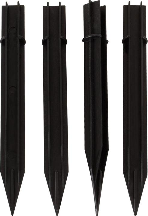 Produktbild Koopman LED-Gartenstecker Zuckerstange, 4 Stück, rot-weiss, je H 74 cm
