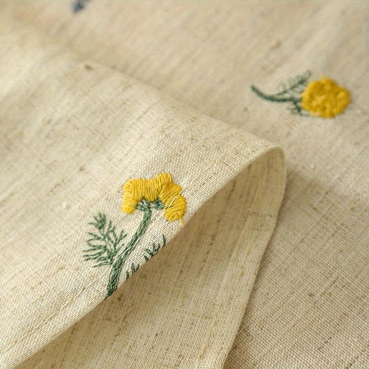 Produktbild Alopini 1pc Floral Leinen-Polyester Tischläufer mit Quasten - Rechteckige Esstisch Dekoration, Frische