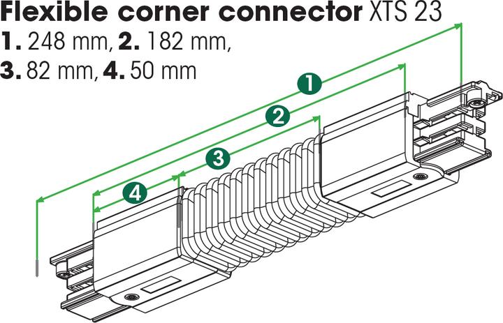 Actual product image Licht 2000 XTS23 60142G grey Flex connector 60143