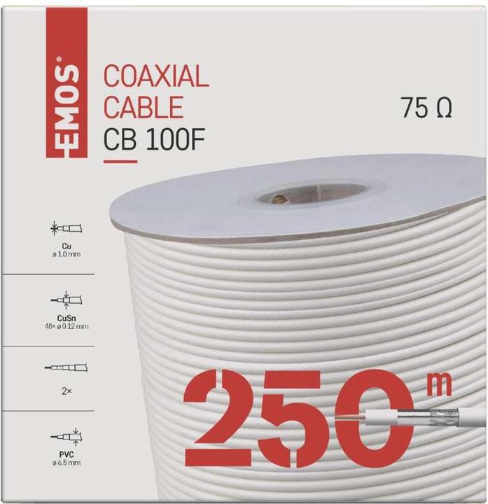 Actual product image Emos Coaxial cable CB100F, 250m (Antenna cable)