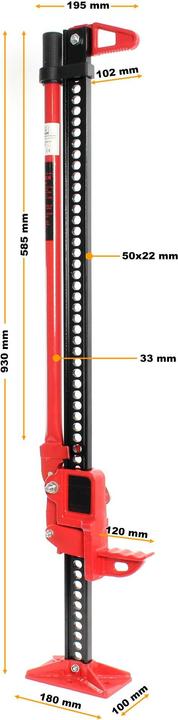 Image du produit Wiltec Cric tout-terrain 3000kg 76cm Farmer Jack Cric voiture VTT