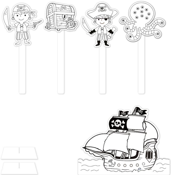 Actual product image I Am Creative I AM CREA doll play MAA4087.5 Pirate, paper, 5pcs.