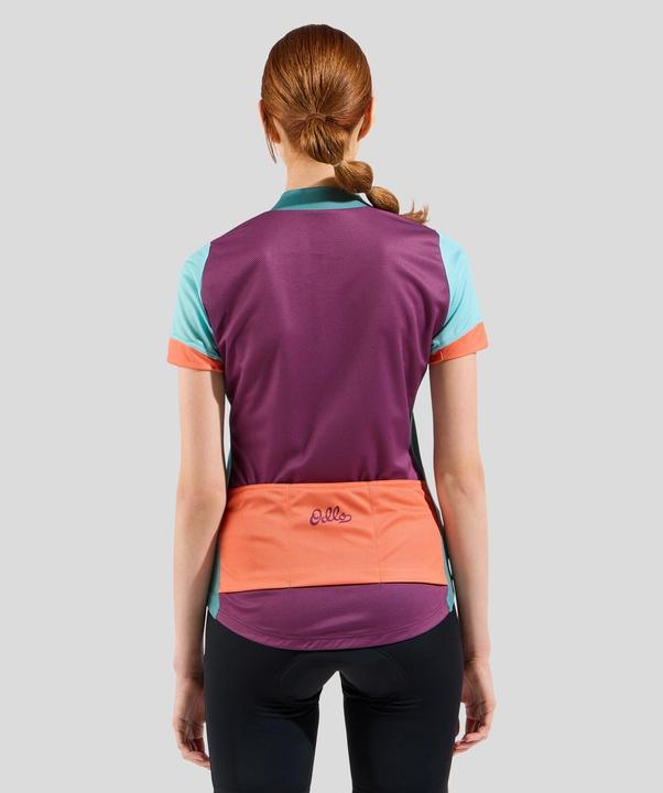 Image du produit Odlo T-shirt s/u collar s/s full zip ESSENTIAL PRINT (L)
