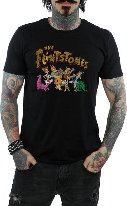 The Flintstones Group Distressed TShirt