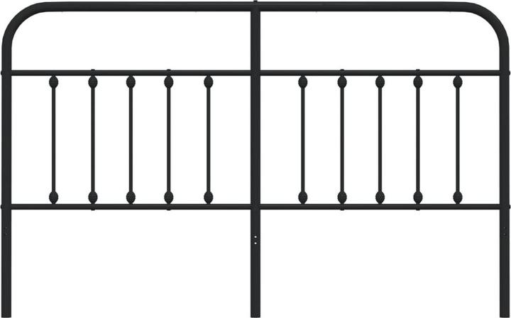 Image du produit VidaXL Kopfteil Metall Schwarz 180 cm, Farbe: Schwarz, Material (187 x 3 x 100 cm)