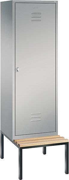 Actual product image C+P CLASSIC wardrobe with bench underneath, door over 2 compartments (61 cm, 209 cm)