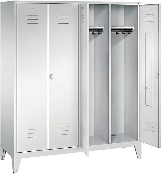 Produktbild C+P CLASSIC Garderobenschrank mit Füssen, zueinander schlagende Türen (50 cm, 185 cm)