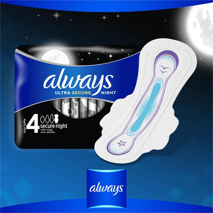 Actual product image Always Ultra Secure Night (16 x, Sanitary pads)