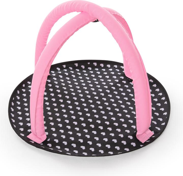 Bayer Reise-Set 9in1 mit Puppenbett und Hochstuhl schwarz/pink