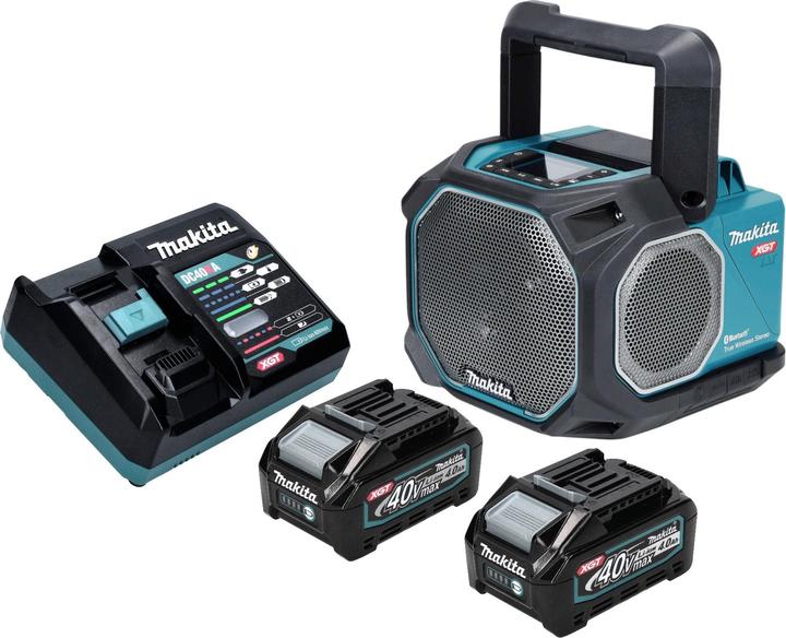 Produktbild Makita MR 014 GM201 Lautsprecher 14,4 / 18 / 40 V AC/DC Bluetooth Mikrofon + 2x Akku 4,0 Ah + (Bluetooth)