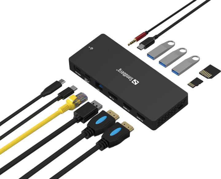 Produktbild Sandberg USB-C 13in1 DockingStation Pro (USB-C, 4 Ports)