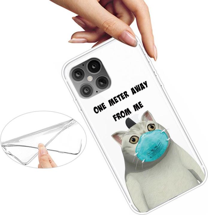 Produktbild Ueli Express iPhone 12 Pro Max Super Slim Gummi Schutzhülle Corona Katze (Apple iPhone 12 Pro Max)