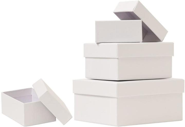 Image du produit I Am Creative Boîtes Papier Mâché, Set,Blanc,4p
