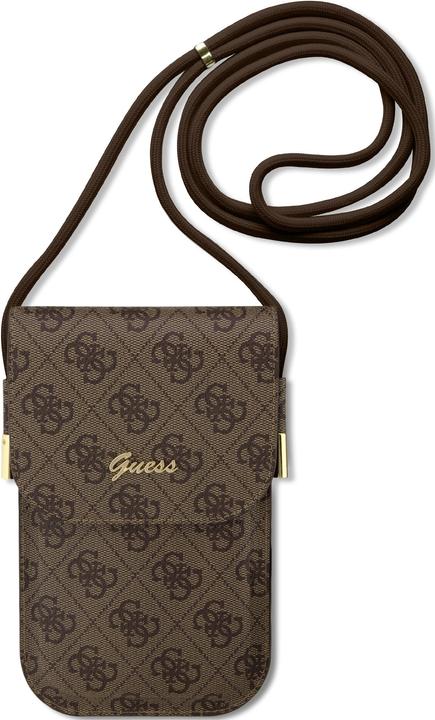Produktbild Guess PU 4G Metal Logo Script Phone Bag - brown (Universal)