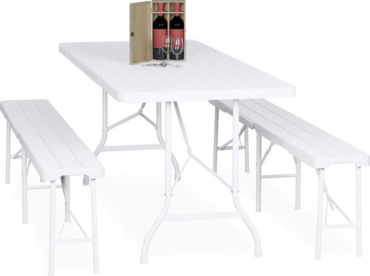 Actual product image Relaxdays 3-piece beer tent set (180 cm)