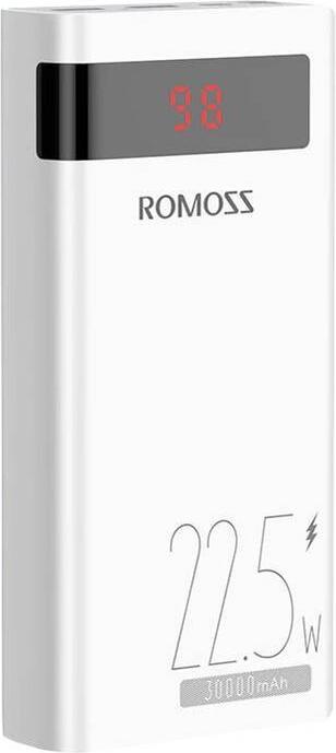 Immagine prodotto Romoss Powerbank SENSE8PF 30000mAh, 22.5W (bianco) (30000 mAh, 22.50 W, 22.50 Wh)