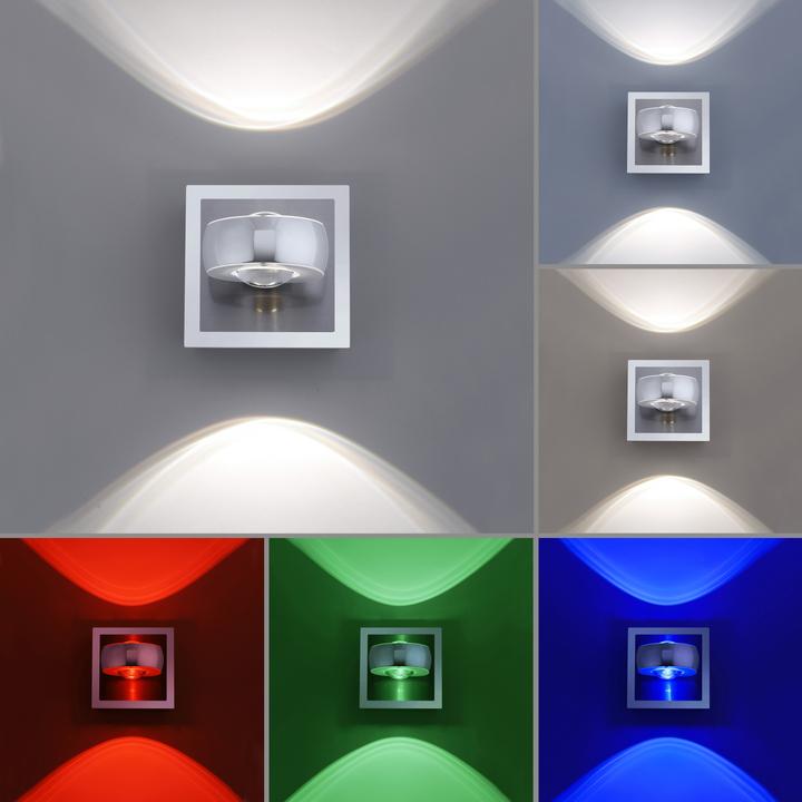 Actual product image Leuchten Direkt Wall light steel2xLEDBoard27005000KIndoor lightIP20 (560 lm)