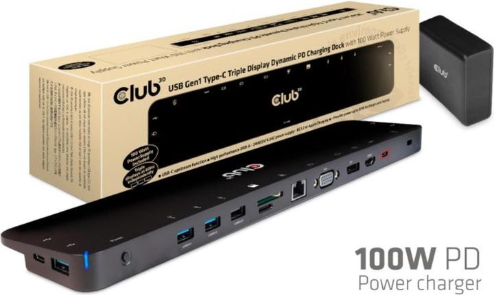 Produktbild Club 3D CSV-1564W100 (USB-C, 1 Ports)