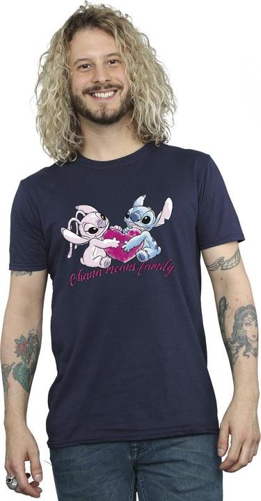 Produktbild Disney Lilo And Stitch Ohana Heart With Angel TShirt (S)
