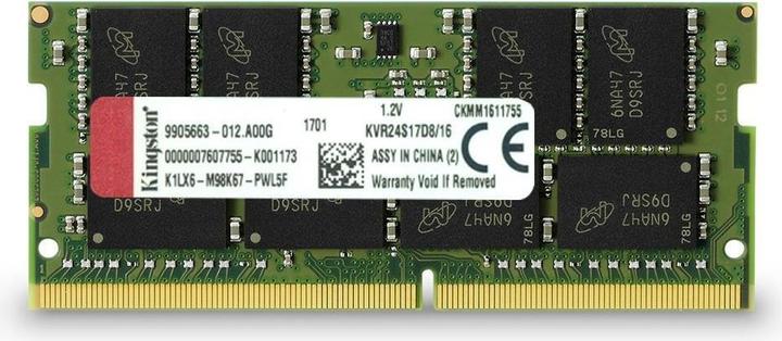 Produktbild Kingston ValueRAM (1 x 16GB, 2400 MHz, DDR4-RAM, SO-DIMM)