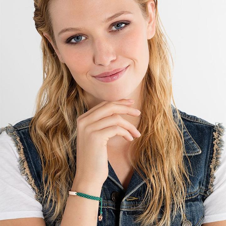 Produktbild Thomas Sabo Armband Grün Schildkröte (21 cm, Kunststoff, Silber)