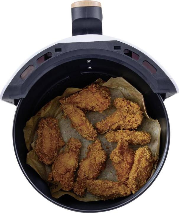 Actual product image Bergner Hot air fryer 1000W non-stick coating, with display, cool-touch housing, overheat function