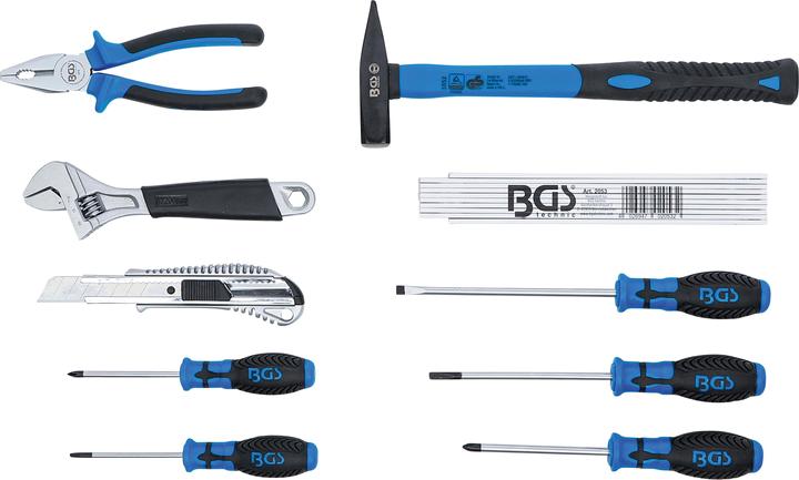 Image du produit BGS Caisse porte-outils matière plastique avec assortiment d’outils 11 pièces (11 pièces)
