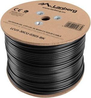 Actual product image Lanberg LCU5-30CU-0305-BK Network cable U/UTP (UTP) (U/UTP, CAT5e, 305 m)