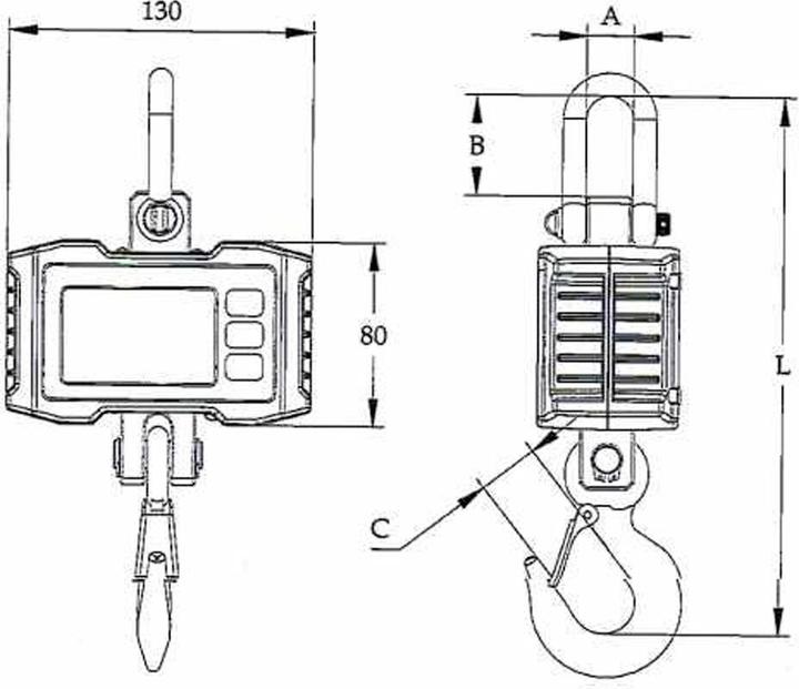 Image du produit PCE Instruments - bereik 1000 kg - tarrafunctie - LCD scherm - PCE-CS 1000N