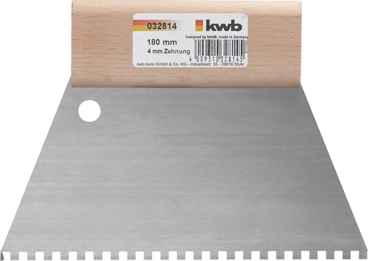 Actual product image kwb 032814 Toothed spatula (12.80 cm)