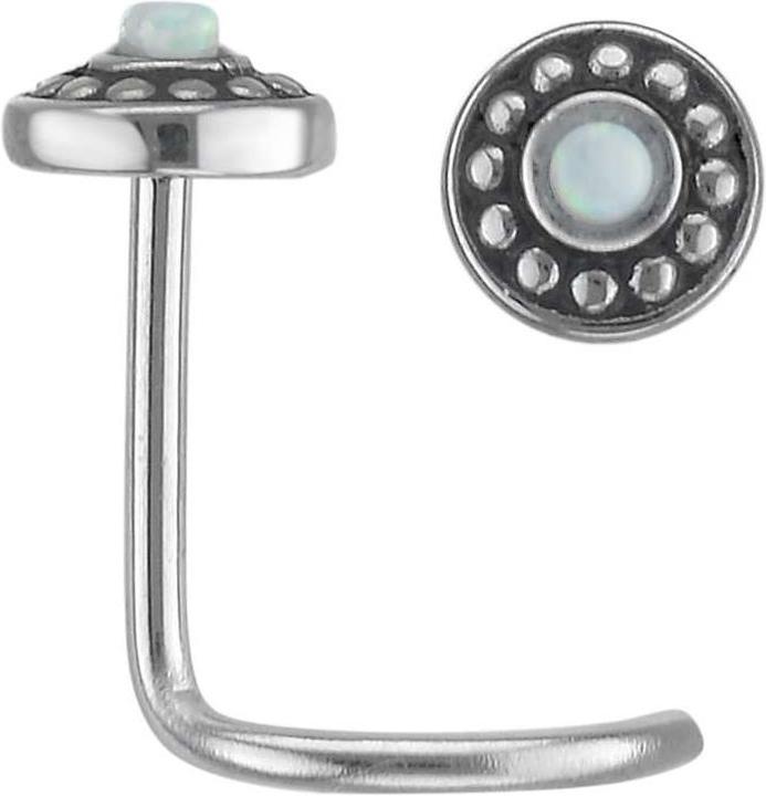 Produktbild Bijouteria Nasenpiercing (Chirurgenstahl 316L, Synthetischer Opal)