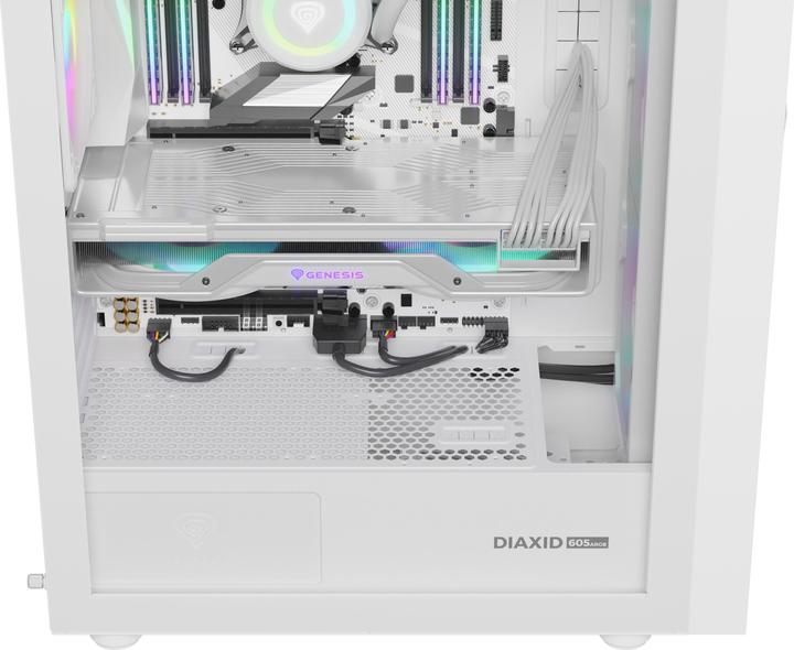 Actual product image Genesis Obudowa Diaxid 605 ARGB biała (NPC-2173) (mATX, ATX, Mini-ATX)