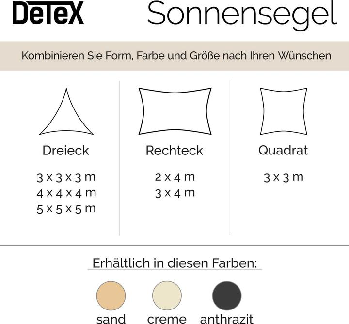 Actual product image Detex Sunshade (400 x 400 x 400 cm)