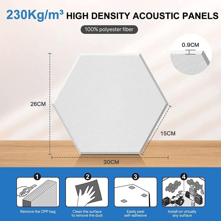 Image du produit Kuchoow Panneaux acoustiques Hexagon (12 pcs)