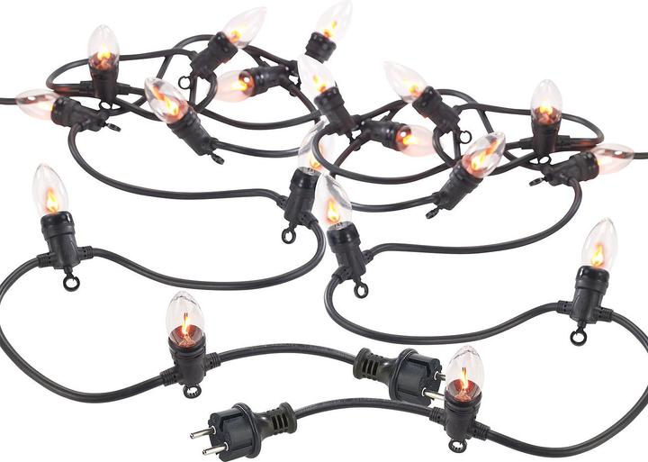 Image du produit Lunartec Lot de 2 chaînes lumineuses décoratives en optique de flamme (4.20 m)