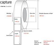 Actual product image Capture Label 100x100, Core 25
