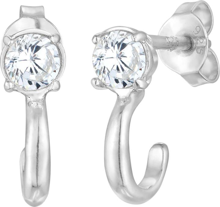 Elli Ohrringe Creolen Zirkonia 925 Silber (925er Sterling Silber, Zirkonia)