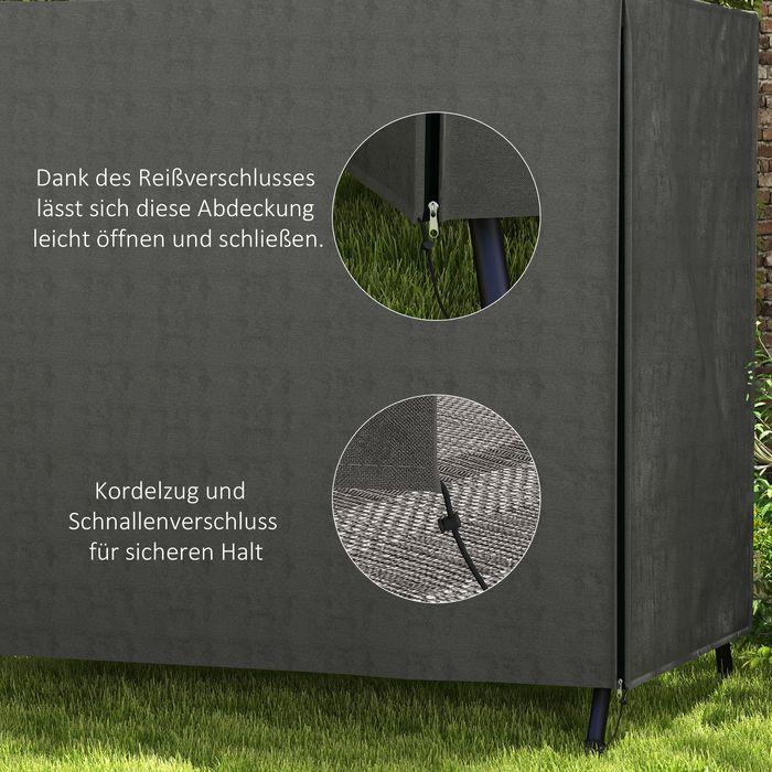 Produktbild Swisshandel24 Abdeckung für Hollywoodschaukel, 420D Oxford, 177x114x152cm Dunkelgrau