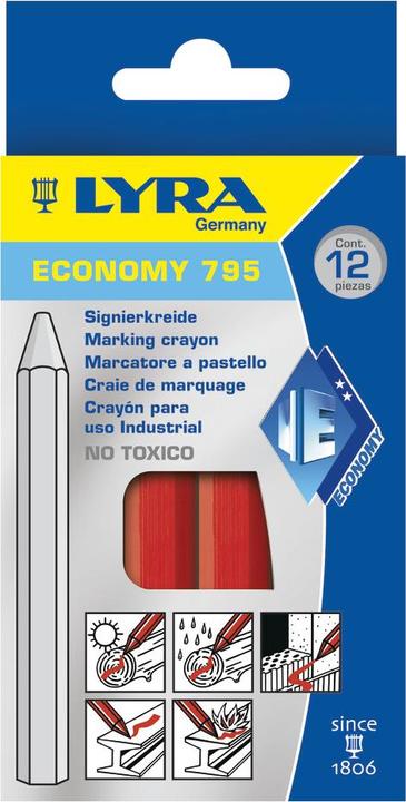 Actual product image Fortis Marking chalk, red (Red, 12 x)