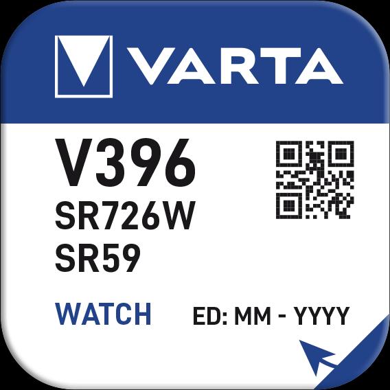 Actual product image Varta V396 / SR726W - 10 button cells (10 pcs., SR59, 32 mAh)